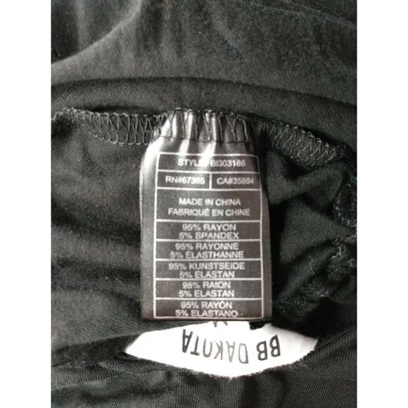 BB Dakota Womens Sz M Black Romper Jumpsuit One Piece Rayon 3/4 Sleeve Wide Leg - Picture 4 of 5